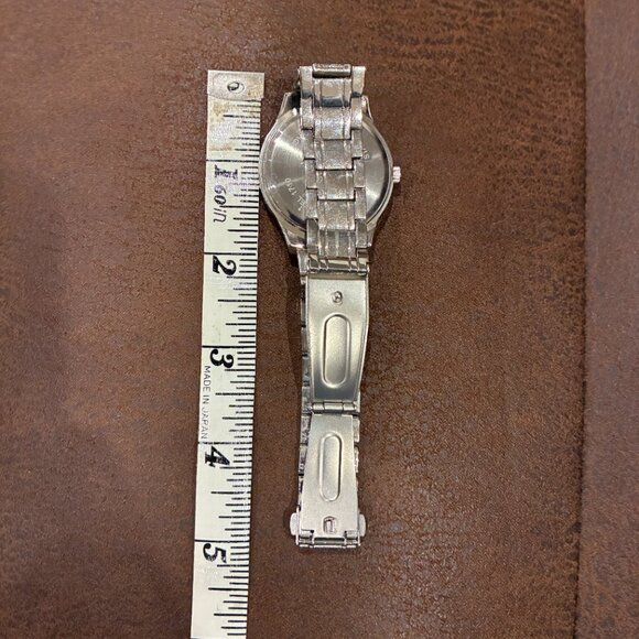 Folio Stainless Steel Cubic Zirconia Surronding Face Elegant Watch - Picture 15 of 16